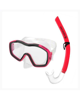 AQUA LUNG MASKA   RURKA JUNIOR COMBO TRANSPARENT RED CLEAR SC4000098