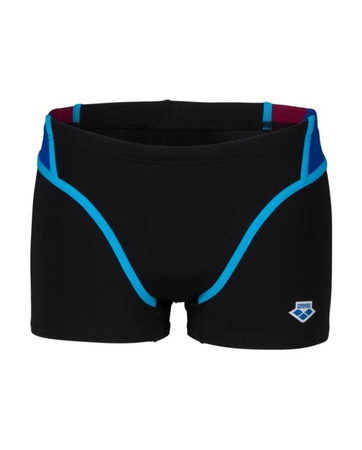 Kąpielówki męskie bokserki Arena Men's Icons Swim Short Panel Black Neon Blue Red Fandango Turquoise