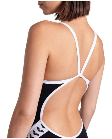 Strój kąpielowy damski Arena Women Team Icons Superfly Solid Black White