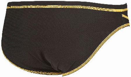 Kąpielówki slipy męskie Arena Men's Revo Mid Brief Black Lily Yellow