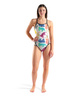 Strój kąpielowy damski Arena Women's In The Wild Swimsuit Super White Multi Black