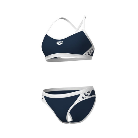 Strój kąpielowy damski Arena Women's Icons Bikini Cross Back Solid Navy-White
