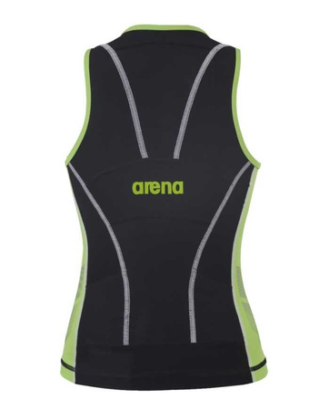 Koszulka top damski Arena Women's Tritop Black/Pea Green