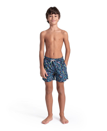 Spodenki szorty chłopięce Arena Boy's Beach Boxer Navy Multi