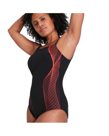 Strój kąpielowy damski Speedo Shaping Crystalux Black Red