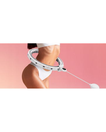 Hula hop masujące dla dorosłych z piłką grawitacyjną Letao Smart Hula Hop White