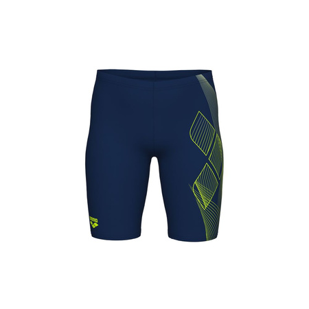 Spodenki kąpielowe chłopięce Arena Boy's Sea Water Swim Jammer Navy-Artic Lime