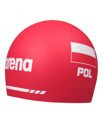Czepek startowy kadrowy Arena  3D Soft Red Poland