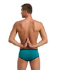 Kąpielówki slipy męskie Arena Men's One 12cm Briefs Big Logo Green Lake Navy