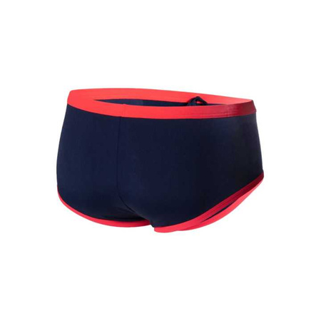 Slipy kąpielowe męskie Arena Men's One Briefs Swim Logo Big Logo Navy Fluo Red