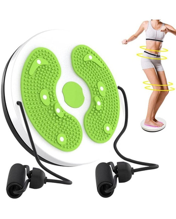 Deska twist board do ćwiczeń Twist Waist Disc Balance 27,5 x 4,5 cm Green