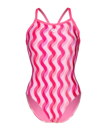Strój kąpielowy damski Arena Women's Ripple Print Swimsuit Lightdrop Multi Pink-Shocking Pink
