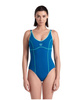 Strój kąpielowy damski Arena Women's Tania Clip Back One Piece Blue Cosmo Water