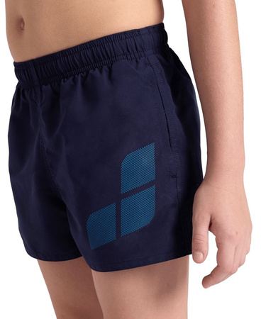 Szorty kąpielówki chłopięce Arena Boy's Beach Short Logo Navy Turquoise