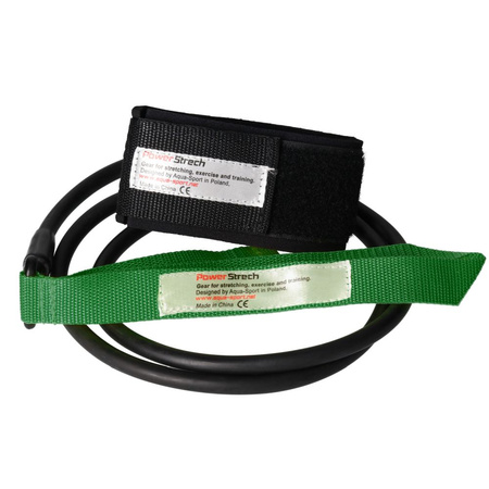 Guma do ćwiczeń na ląd z uchwytem i paskiem Dryland Set Resistance Green