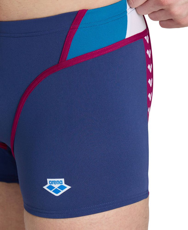 Kąpielówki bokserki męskie Arena Men's Icons Swim Short Panel Navy Blue Cosmo White Red