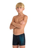 Kąpielówki bokserki chłopięce Arena Boy's Swim Short Graphic Black Turquoise