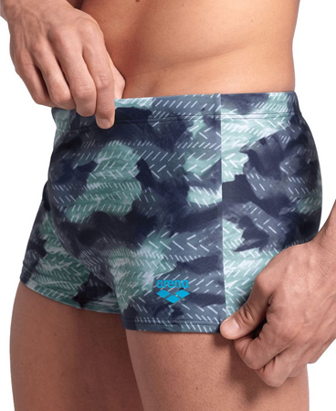 Kąpielówki bokserki męskie Arena Men's Short Allover Asphalt Multi