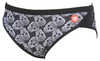 Kąpielówki slipy męskie Arena Men's Crazy Pop Skulls Brief Black-Multi