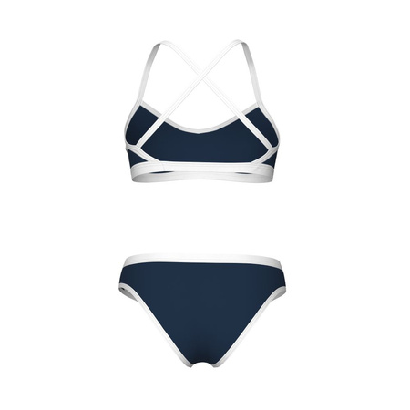 Strój kąpielowy damski Arena Women's Icons Bikini Cross Back Solid Navy-White
