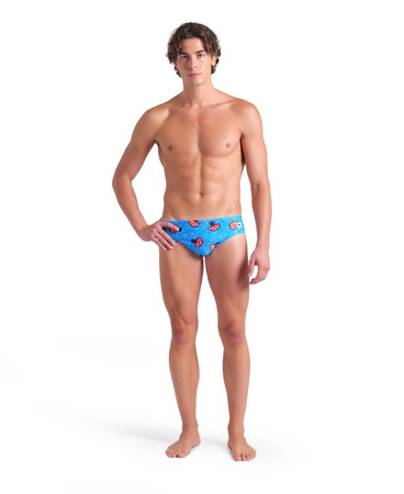 Kąpielówki pływackie slipy męskie Arena Men's Mushrooms Swim Briefs Blue Multi