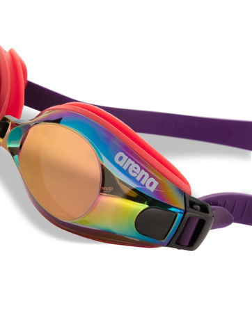 Okulary pływackie na basen Arena Zoom X-Fit Mirror Copper Bright Coral Plum