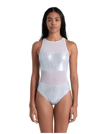 Strój kąpielowy damski Arena Women's Mesh Vent Back Graphic White Multi