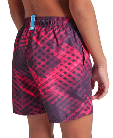 Kąpielówki szorty chłopięce Arena Boy's Water Prints Beach Boxer Ao Junior Dark Purple Multi