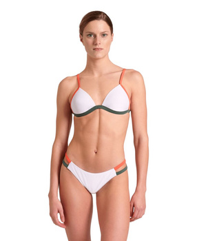Strój kąpielowy damski Arena Women's Pro File Bikini Triangle White Sage Calypso Coral