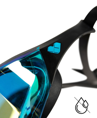 Okulary pływackie treningowe Arena Cobra Edge Swipe Mirror Aqua Black 