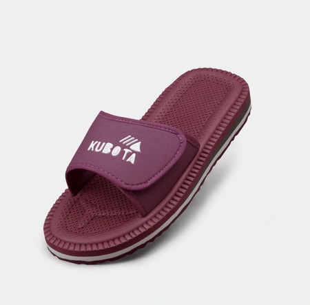 Klapki basenowe Kubota Unisex Rzep Burgundowe