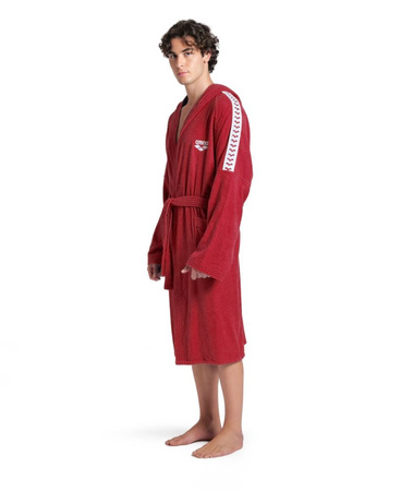 Szlafrok basenowy Arena Unisex Team Stripe Robe Red White