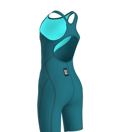 Strój startowy dziewczęcy Arena Girl's Junior Powerskin Impulso Limited Edition Open Back Biscay Bay-Cherry