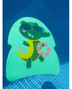Deska i okularki do pływania treningowe na basen dla dzieci Crocodile Green