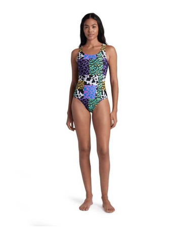 Strój kąpielowy damski Arena Women's Animailer O Back Black Multi