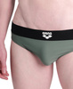 Kąpielówki slipy męskie Arena Men's Bicolore Elastic Brief Sage Black