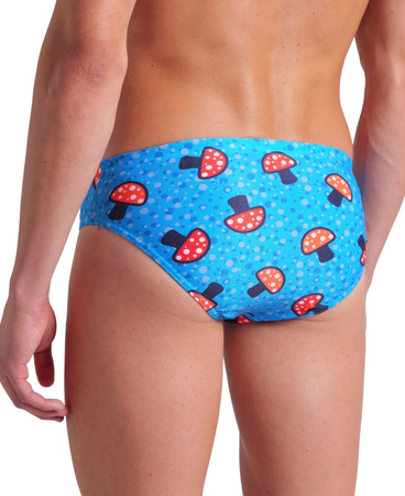 Kąpielówki pływackie slipy męskie Arena Men's Mushrooms Swim Briefs Blue Multi