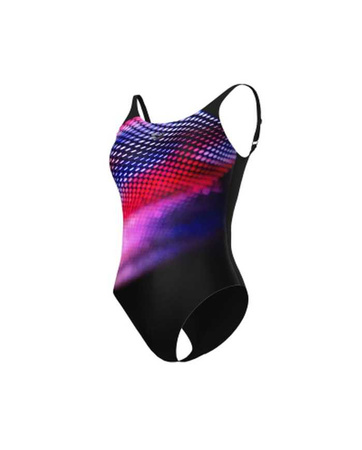 Strój kąpielowy damski Arena Women's Bodylift U Back Black Fairy Rose