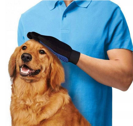 Rękawica szczotka do czesania sierści psa kota