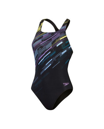 Strój kąpielowy jednoczęściowy damski na basen Speedo Digital Medalist Black Grey