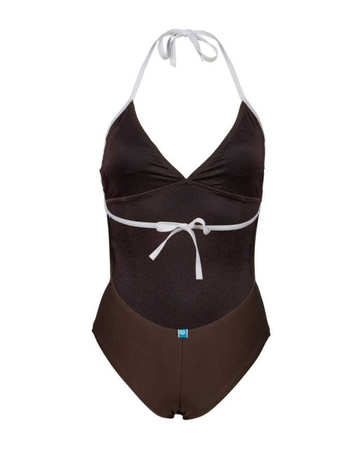 Strój kąpielowy damski Arena Women's Pro_File Tie Back Sepia White