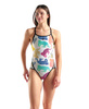 Strój kąpielowy damski Arena Women's In The Wild Swimsuit Super White Multi Black