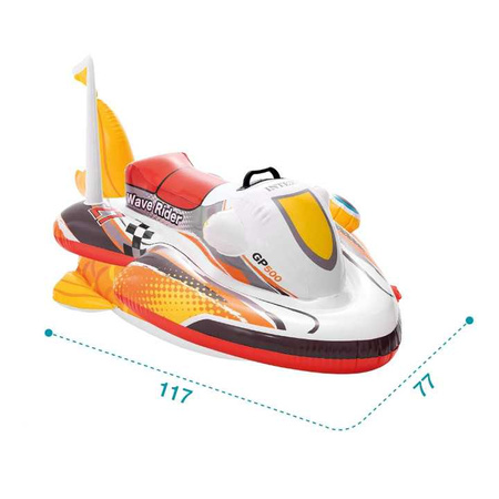 Materac do pływania z uchwytem dla dzieci Intex Skuter Wodny 117cm x 77xm