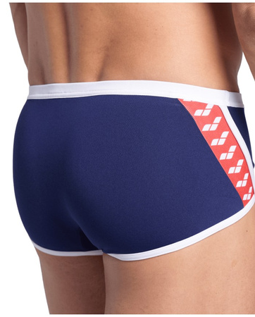 Spodenki kąpielowe męskie Arena Men's Icons Swim Low Waist Short Solid Navy White Red Multi