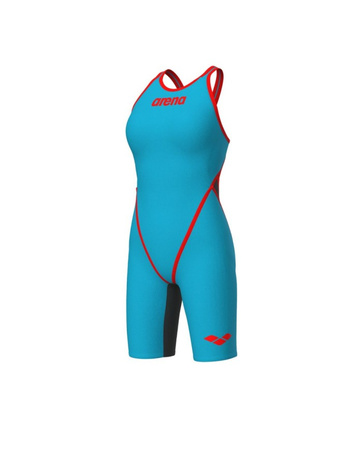 Strój startowy damski Arena Powerskin Carbon Core Flex Open Back Turquoise Metallic