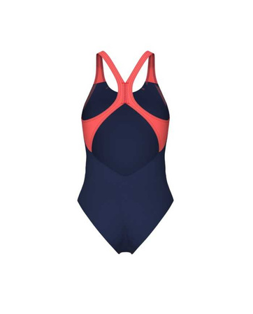 Strój kąpielowy damski Arena Women's Gleam V Back Navy Calypso Coral