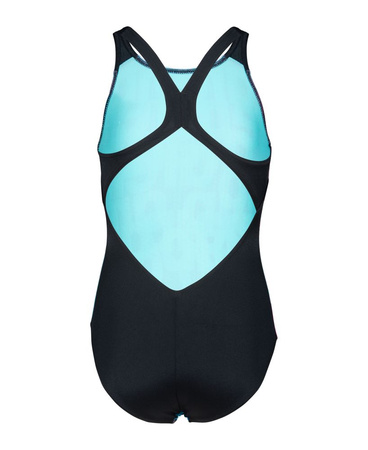 Strój kąpielowy dziewczęcy Arena Girl's Multi Colours Swimsuit V Back Water Multi Black