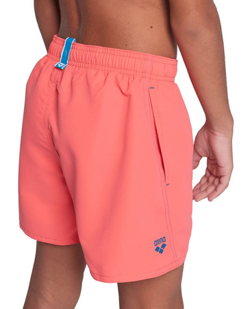 Szorty kąpielówki chłopięce Arena Boy's Junior Fundamentals Logo Boxer Calypso Coral Blue Cosmo