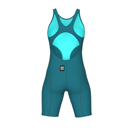 Strój startowy damski Arena Women's Powerskin Impulso Limited Edition Open Back Biscay Bay-Cherry