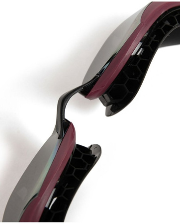 Okulary do pływania na basen unisex Arena Air Bold Swipe Mirror Silver Red Wine